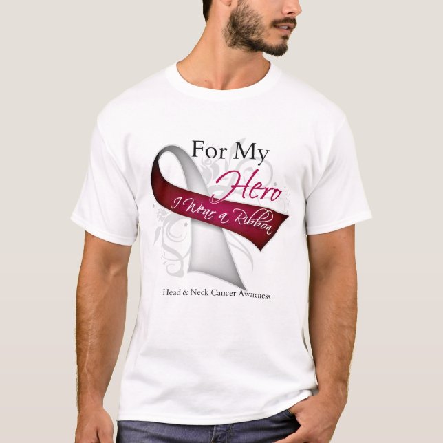För min hjälte ha på sig jag en cancer för t-shirt (Framsida)