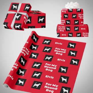 För min Hund Silhouettes Red Presentpapper