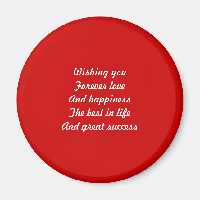 För min kärlek på valentindagen magnet (Framsidan)