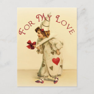 För min Kärlek Vintage Valentine Helg Vykort