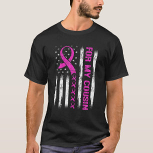 För min kusin Breast Cancer Awareness Rosa Ri T Shirt