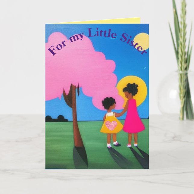 För min lillasyster tack kort (Framsida)