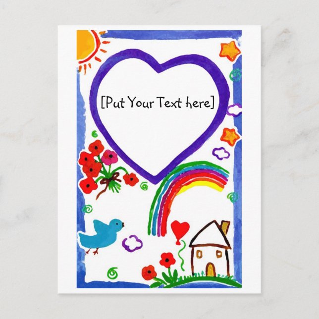 För min Mamma - Art by Kids Customical Vykort (Framsida)