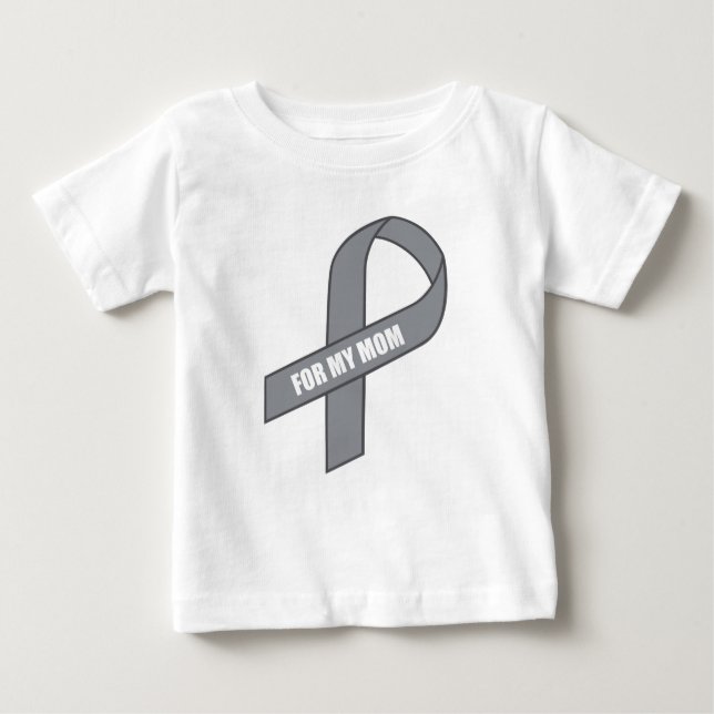För min mamma (grått/det silverAwarness bandet) T-shirt (Framsida)