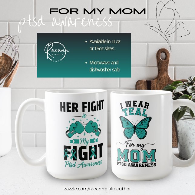 För min mamma PTSD-medvetenhet keramisk mugg (Skapare uppladdad)
