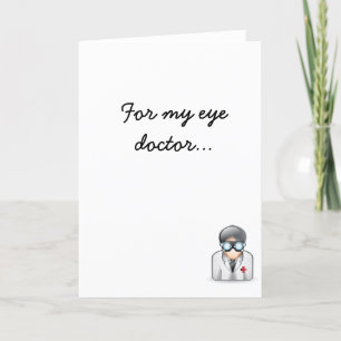 För min öga doktor tack kort