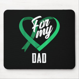 För min Pappa Emerald Grönt Ribbon Liver Cancer Me Musmatta