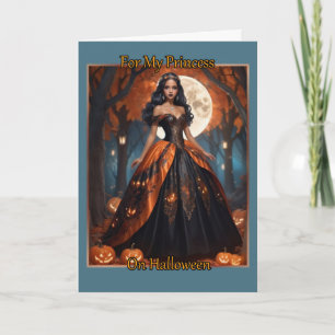 För min prinsessa på Halloween-kortet Kort