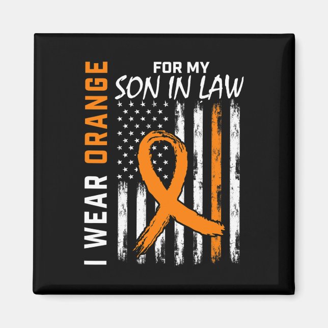 För min son i juridik, Leukemi Cancer Awareness Us Magnet (Framsidan)