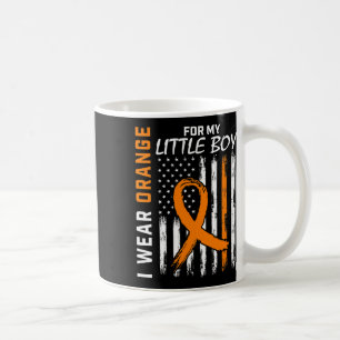 För min son lille Boy Leukemia Cancer Awareness Fl Kaffemugg