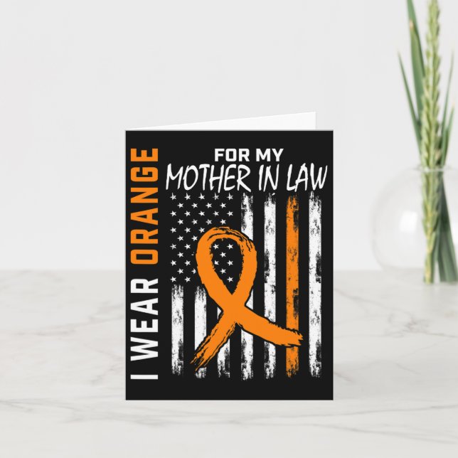 För min Svärmor Leukemi Cancer Awareness Fla Kort (Framsida)