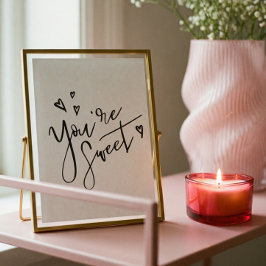 För min svarta moderna Kalligrafi i Kärlek Poster