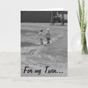 För min tvilling.. tomt kort