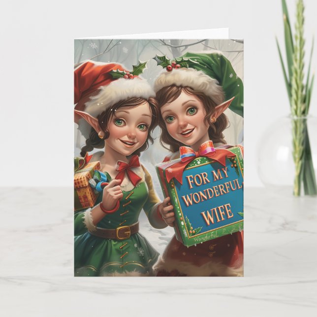 För min underbara hustru HBT-julkonst Helgkort (Framsida)