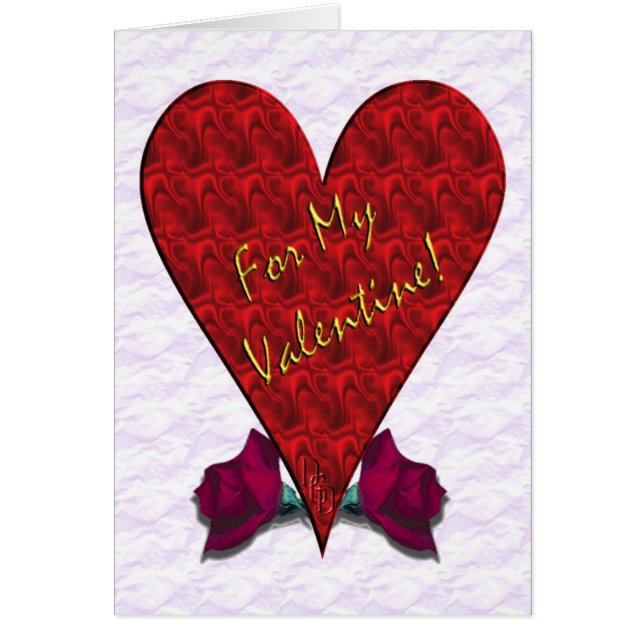 För min Valentine! Hälsningskort (Framsidan)