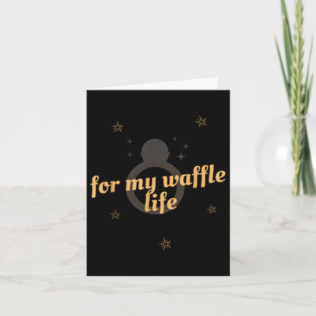 För min Waffle Life-funny Bröllopsfest Tee Kort (Framsida)