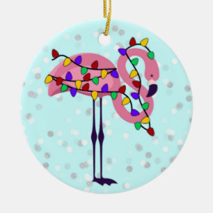 För Mingo för Fa-LaLa prydnad Flamingo Julgransprydnad Keramik