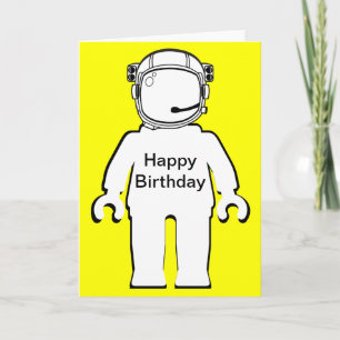För Minifig för Banksy stilastronaut kort grattis