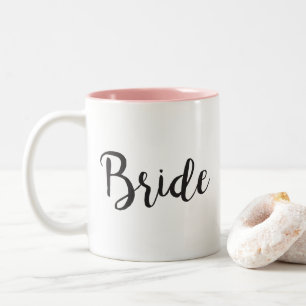 För Minimalistic för brudkaffemugg gåva bröllop - Två-Tonad Mugg