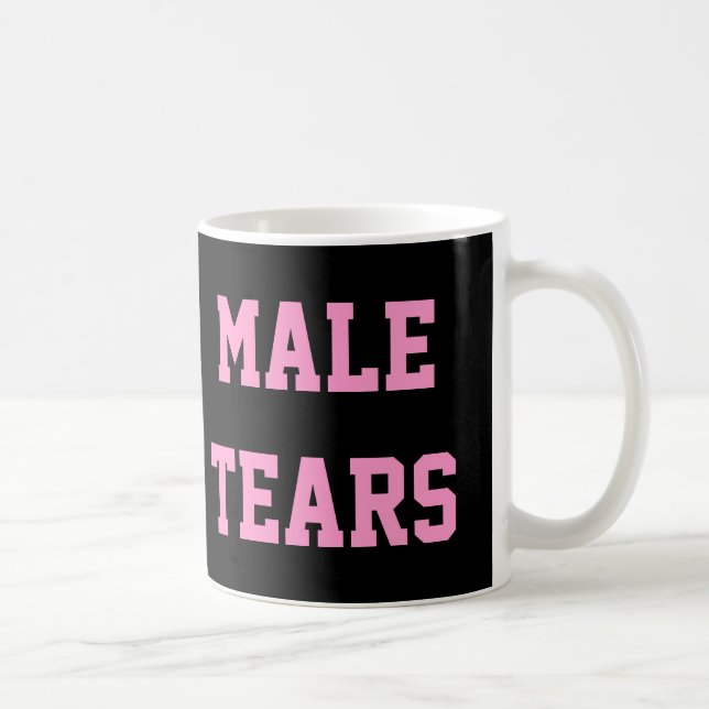 För Misandry för manligtårar ironisk svart rosor Kaffemugg (Höger)