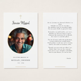 För missat Guld-katolskt begravningskort Visitkort