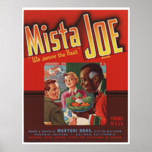För Mista Joe för vintage gammala etiketter för Poster