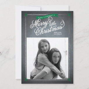 För Mistletoehelgdag för svart tavla grönt kort