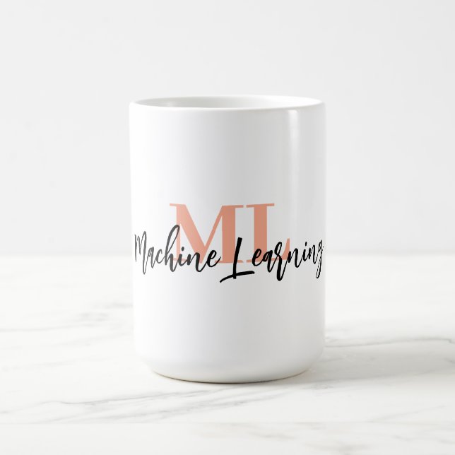 For ML Lovers & Tech Enthusiasts – White ML Mug 💻 Kaffemugg (Center)