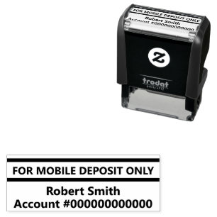 För Mobile DeposiOnly Customer Namn Bank Account Självfärgande Stämpel