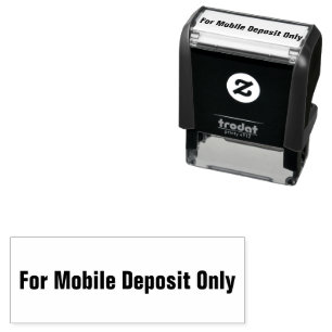 För Mobile DeposiOnly Fold Text Template Självfärgande Stämpel