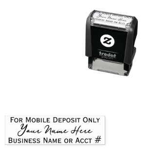För Mobile Deposit Anpassningsbar Namnteckning vi Självfärgande Stämpel