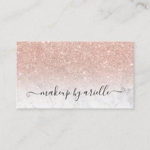 För modern rosa guld- glitter typografimarmor fö visitkort