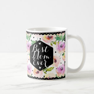 För modern vattenfärg blom- bäst för mamma kaffemugg