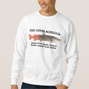 För Mongoliet Taimen för fisk yttre dräkt forel Sweatshirt