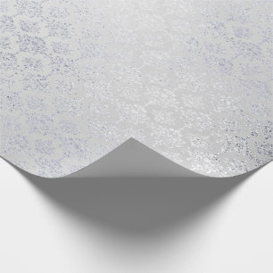 För Monochromatic kungliga damastast floror Presentpapper