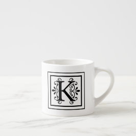 För Monogramespresso för brev K mugg Espressomugg