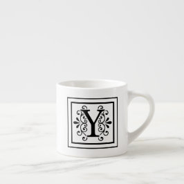 För Monogramespresso för brev Y mugg Espressomugg
