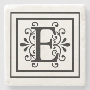 För Monogramsten för brev E underlägg Sten
