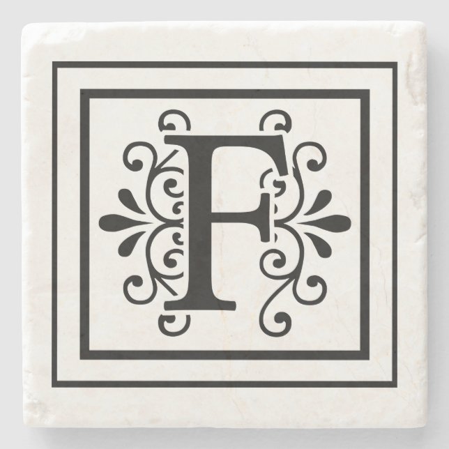 För Monogramsten för brev F underlägg (Framsidan)