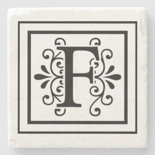 För Monogramsten för brev F underlägg Sten