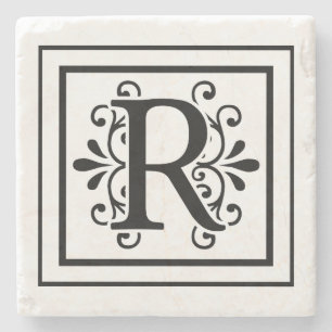 För Monogramsten för brev R underlägg Sten