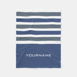 För monogramull för breda randar beställnings- fleecefilt