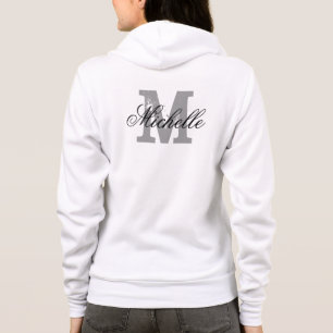 För monogramull för personlig känd hoodie för tröja
