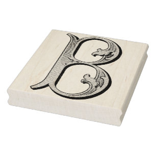 För Monogramvintage för brev B frimärke för ko Stämpel