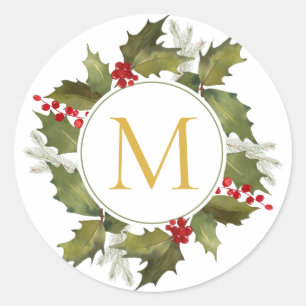 För Monogramvintage för jul stor kran för järn Runt Klistermärke