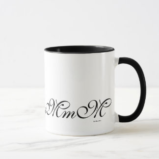 För mönsterkaffe för svart Monogram initial M mugg