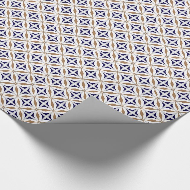 För mönsterkobolt för abstrakt Safari geometrisk Presentpapper (Hörn)