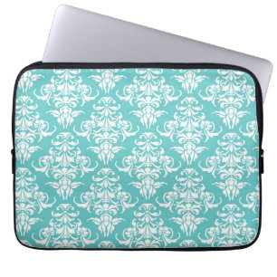 För mönstervintage för blått damastast chic laptop sleeve