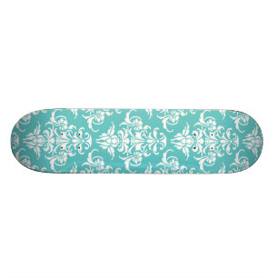 För mönstervintage för blått damastast chic mini skateboard bräda 18,7 cm