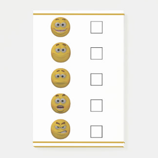 för Moodkontroll för stil 3d Emoticon Post-it Block